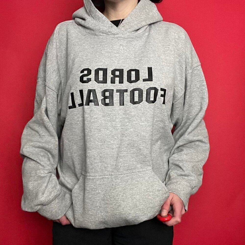 Gildan Grey and black football hoodie 🖤